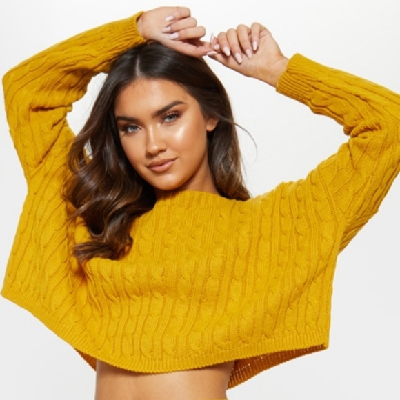 PrettyLittleThing Cropped Sweater - Picture 1 of 5